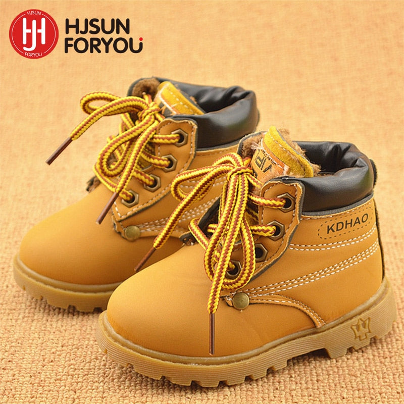 Winter Children's Boots Girls Boys Plush Martin Boots Casual Warm Ankle Shoes Kids Fashion Sneakers Baby Snow Boots rrkcq5-sy.myshopify.com