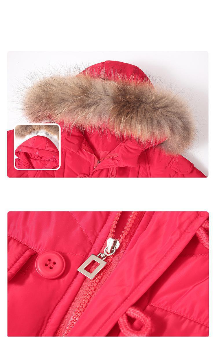 Winter Baby Boys Snowsuits Children's Down Jacket with Big Fur Hooed 4 Solid Colors with Zipper kids Down Jacket Set 2pcs rrkcq5-sy.myshopify.com