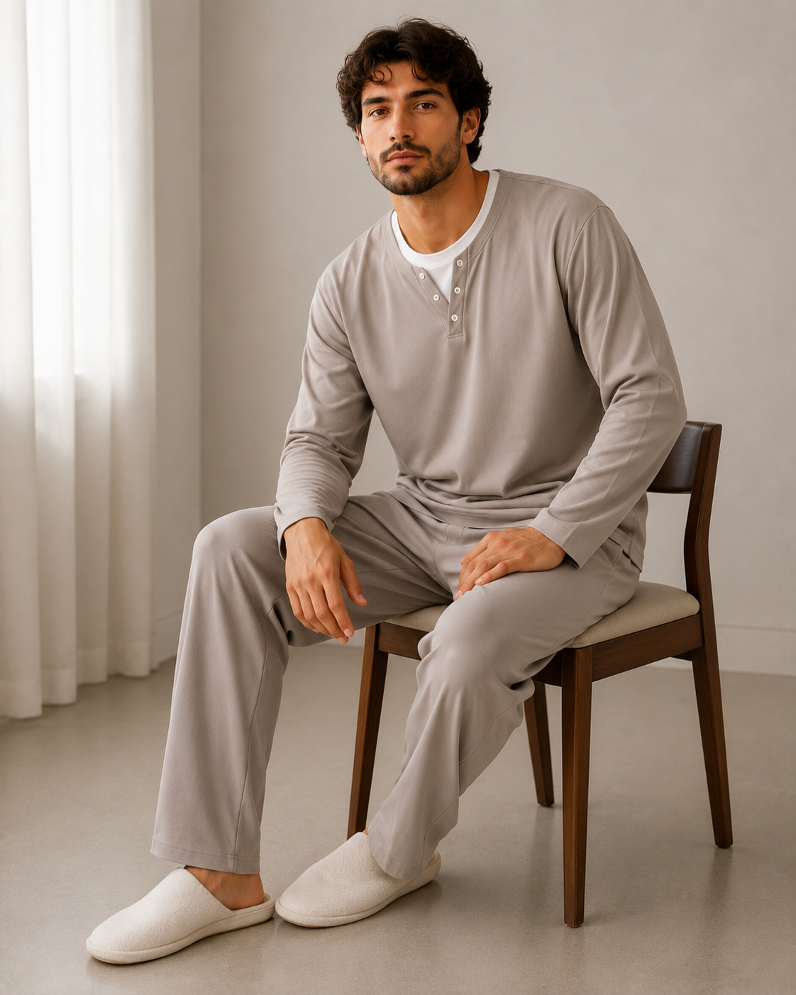 Men’s Premium Lounge Set – Soft & Comfortable 2-Piece Sleepwear