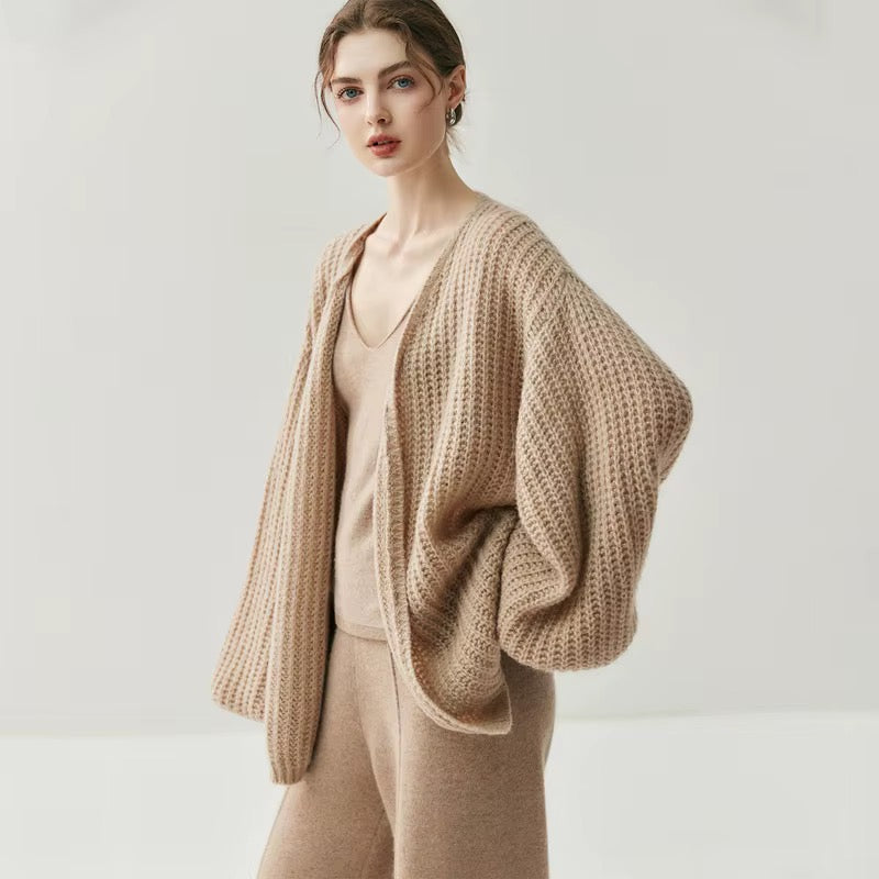 Women’s Chunky Knit Open Front Cardigan