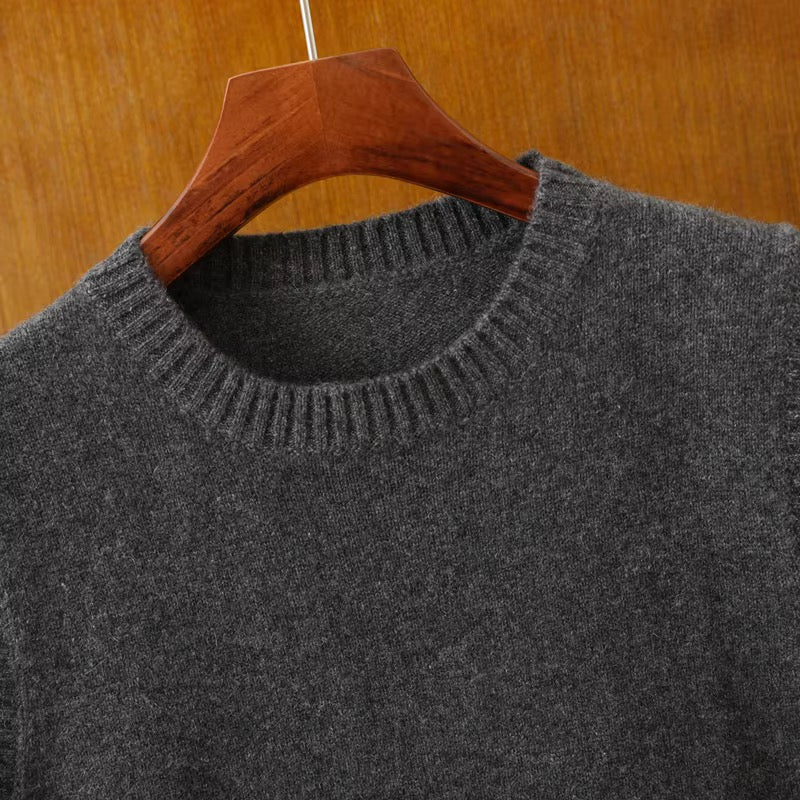 Premium Cashmere Sweater – Black, Skin & Charcoal Grey