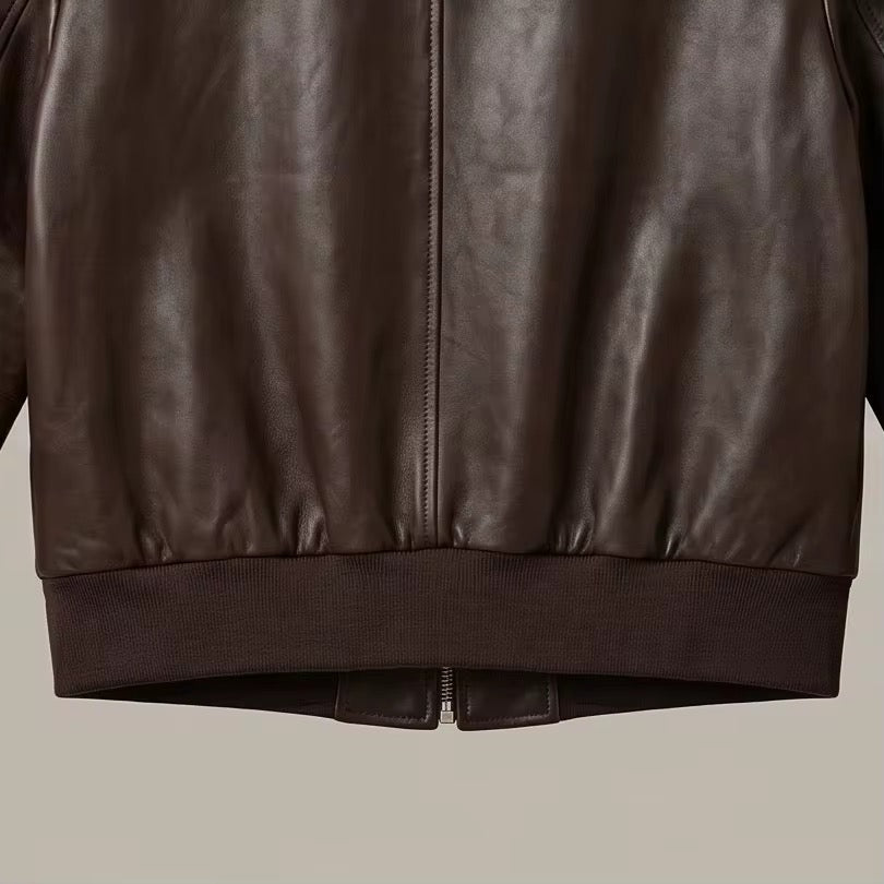 Women’s Premium Leather Jacket – Dark Coffee