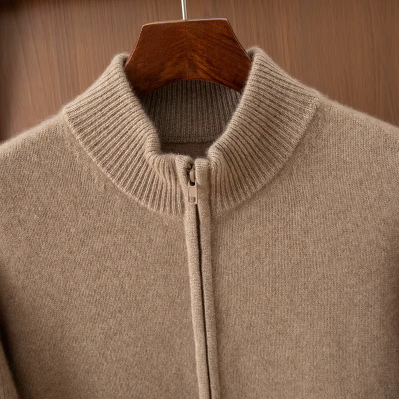 Men's 100% Cashmere Zip-Up Cardigan – 7GG