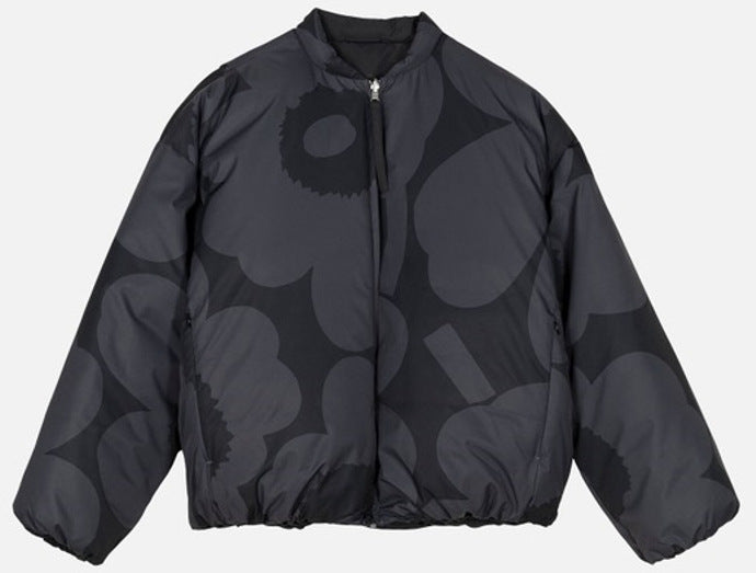 Standing collar pilot jacket printed