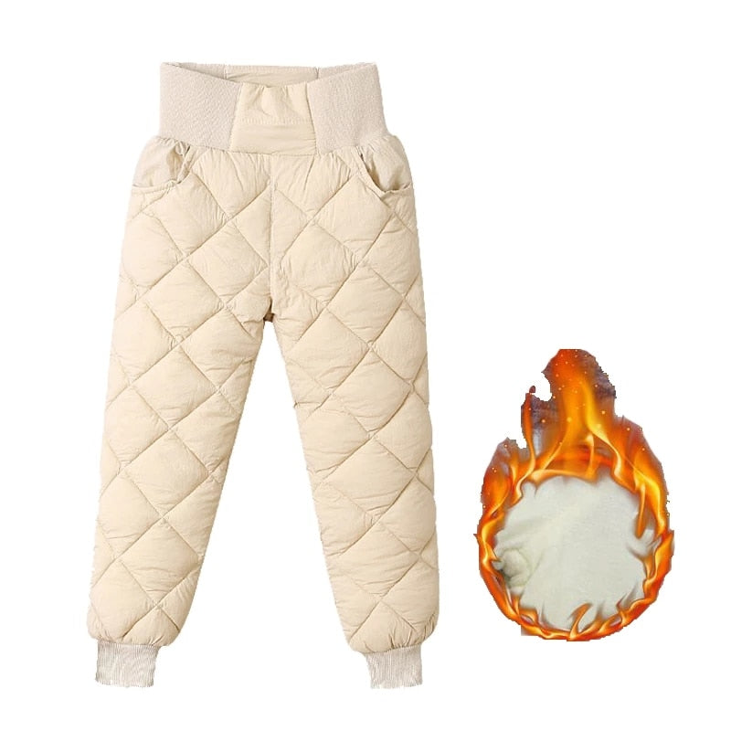 Warm Thicken Boys Girls Down Pants Winter Children High Quality Trousers Teens Boy Girl Down Trousers Kids Ski Down Padded Pants rrkcq5-sy.myshopify.com