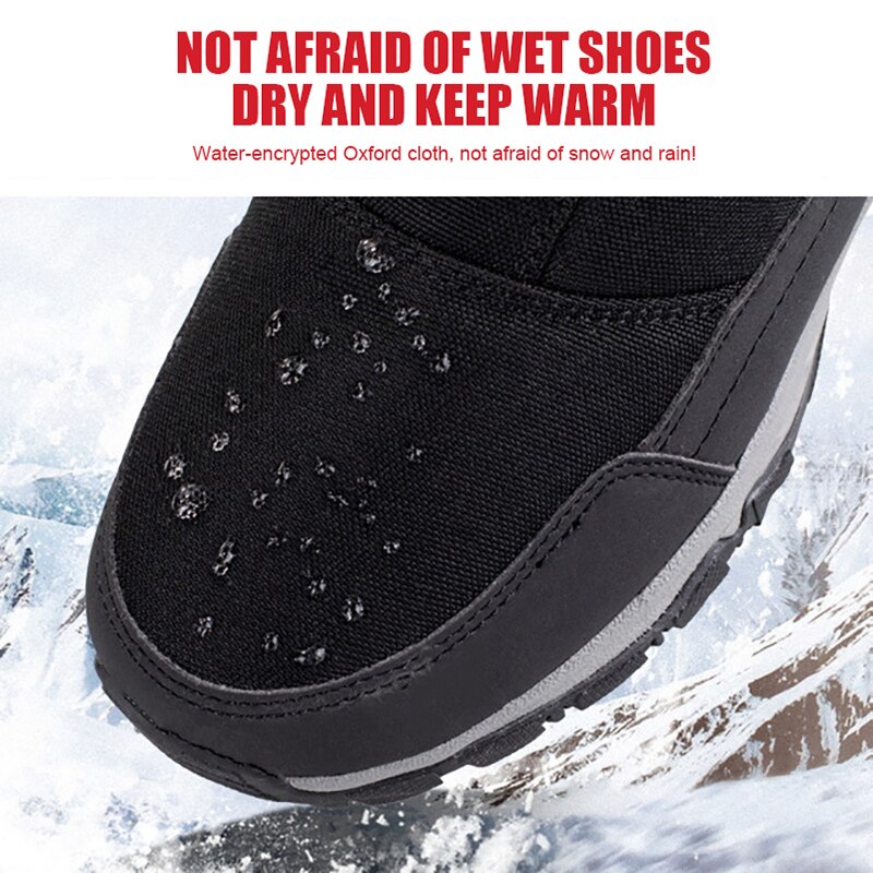 Winter New Thick Couple Snow Boots Plus Velvet Warm Side Zipper Outdoor Casual Short Boots Cold Resistance Men Cotton Shoes