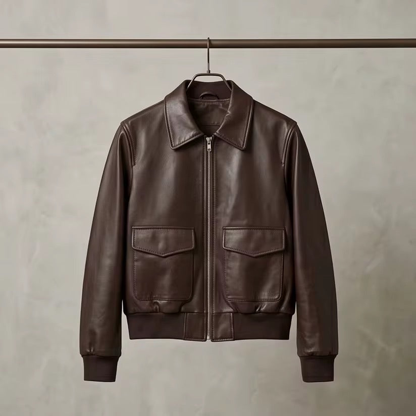Women’s Premium Leather Jacket – Dark Coffee