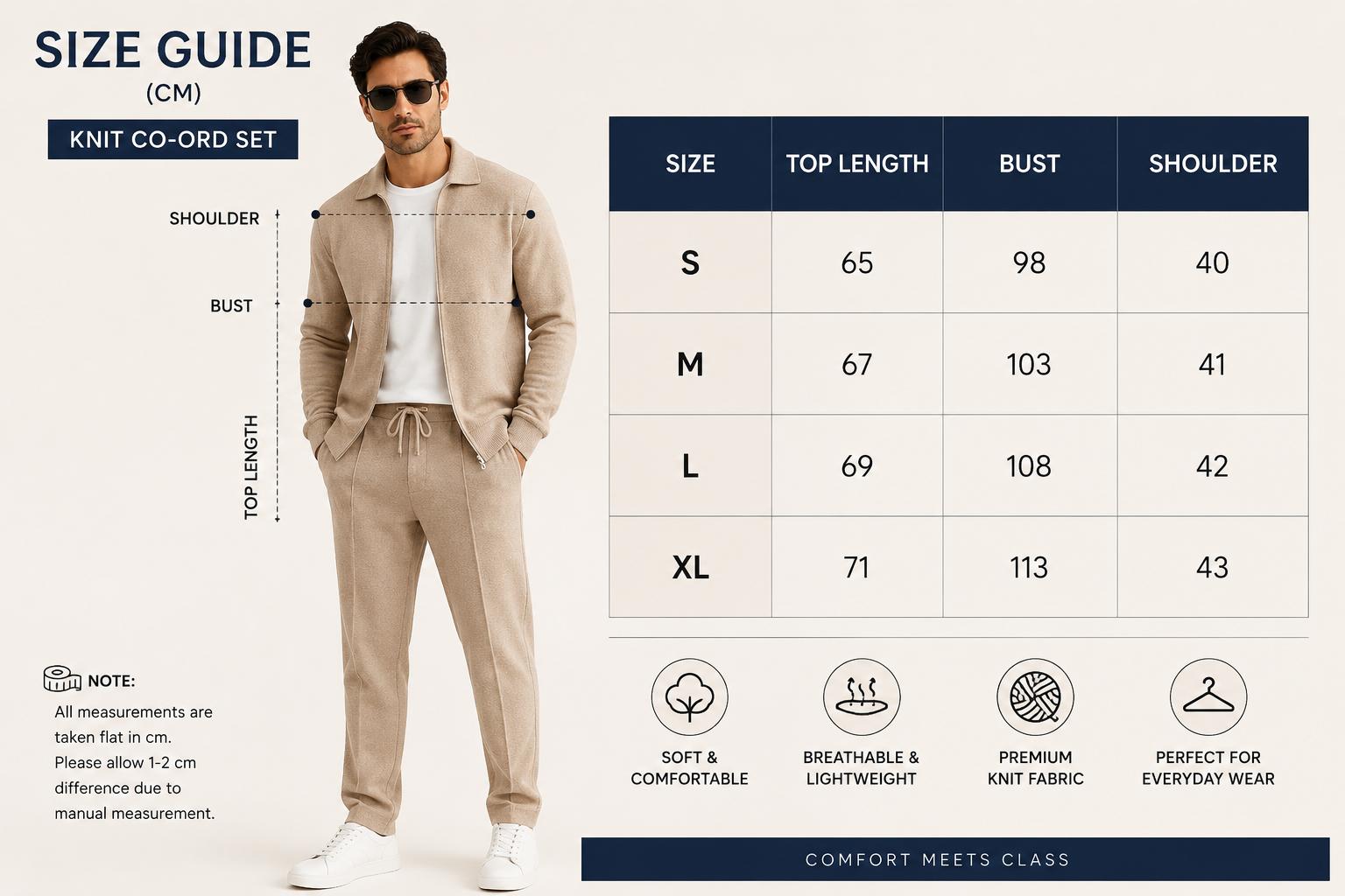 Men’s Premium Knit Co-Ord Set - 100% Merino Wool