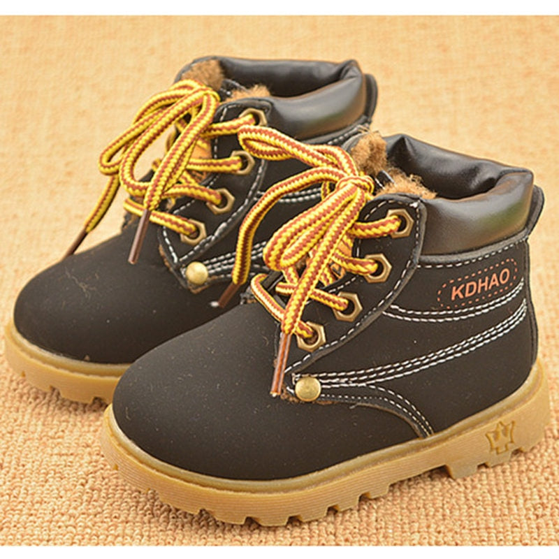 Winter Children's Boots Girls Boys Plush Martin Boots Casual Warm Ankle Shoes Kids Fashion Sneakers Baby Snow Boots rrkcq5-sy.myshopify.com