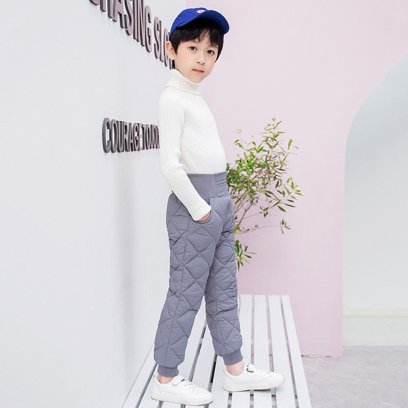 Warm Thicken Boys Girls Down Pants Winter Children High Quality Trousers Teens Boy Girl Down Trousers Kids Ski Down Padded Pants rrkcq5-sy.myshopify.com