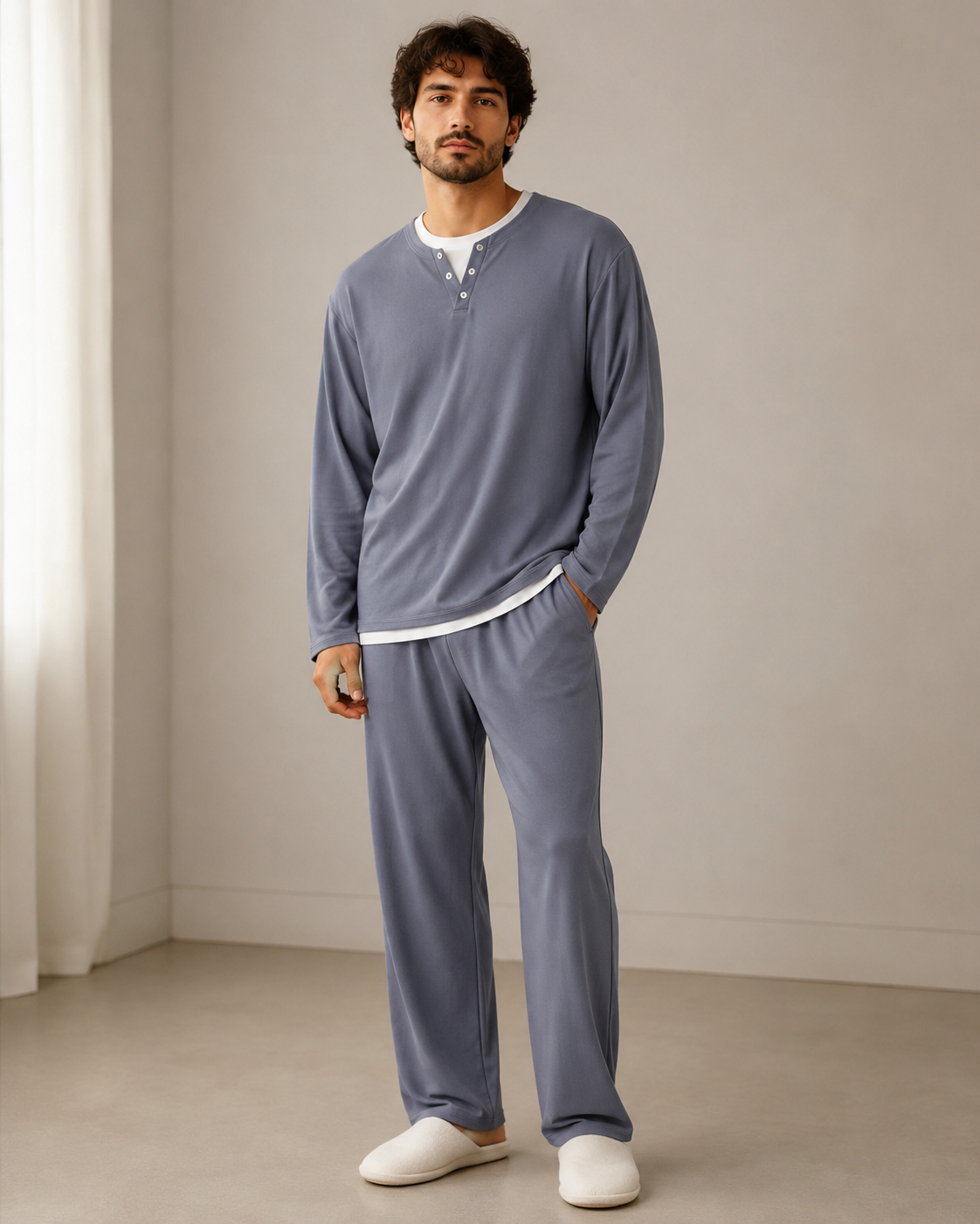 Men’s Premium Lounge Set – Soft & Comfortable 2-Piece Sleepwear