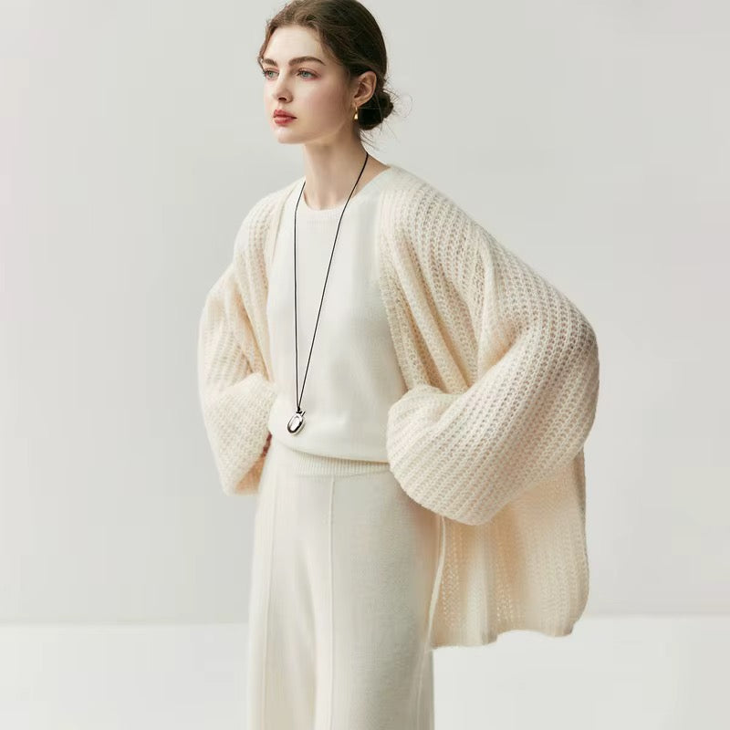 Women’s Chunky Knit Open Front Cardigan