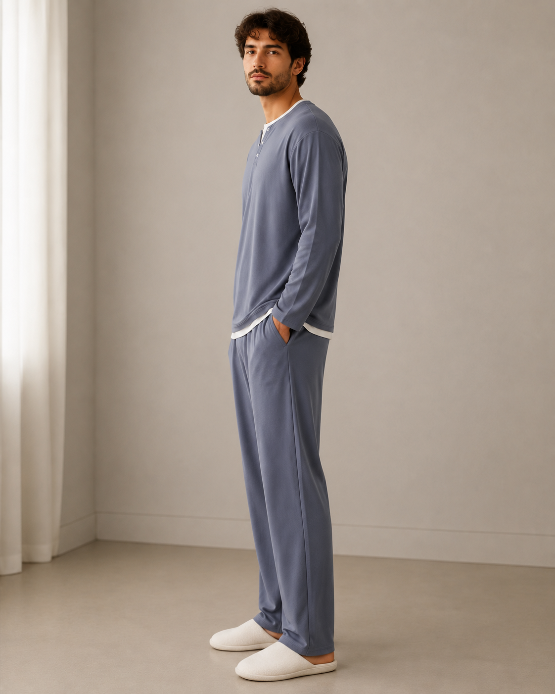 Men’s Premium Lounge Set – Soft & Comfortable 2-Piece Sleepwear