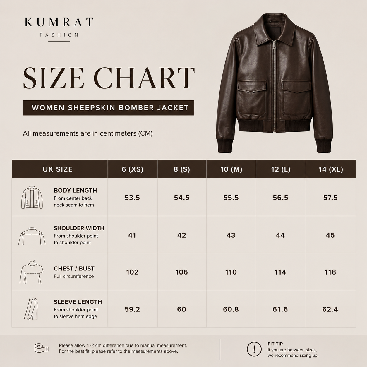 Women’s Premium Leather Jacket – Dark Coffee