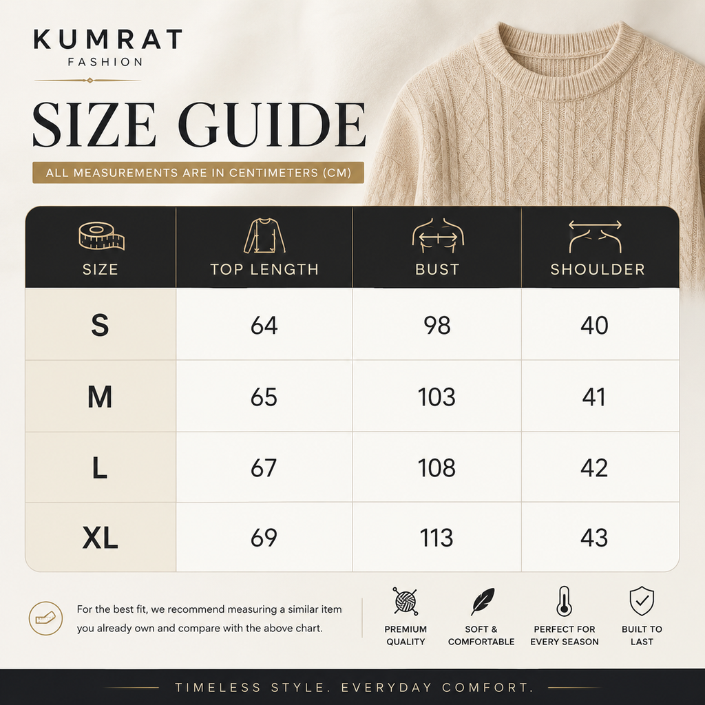 Men’s Cable Knit Sweater-100% Merino Wool
