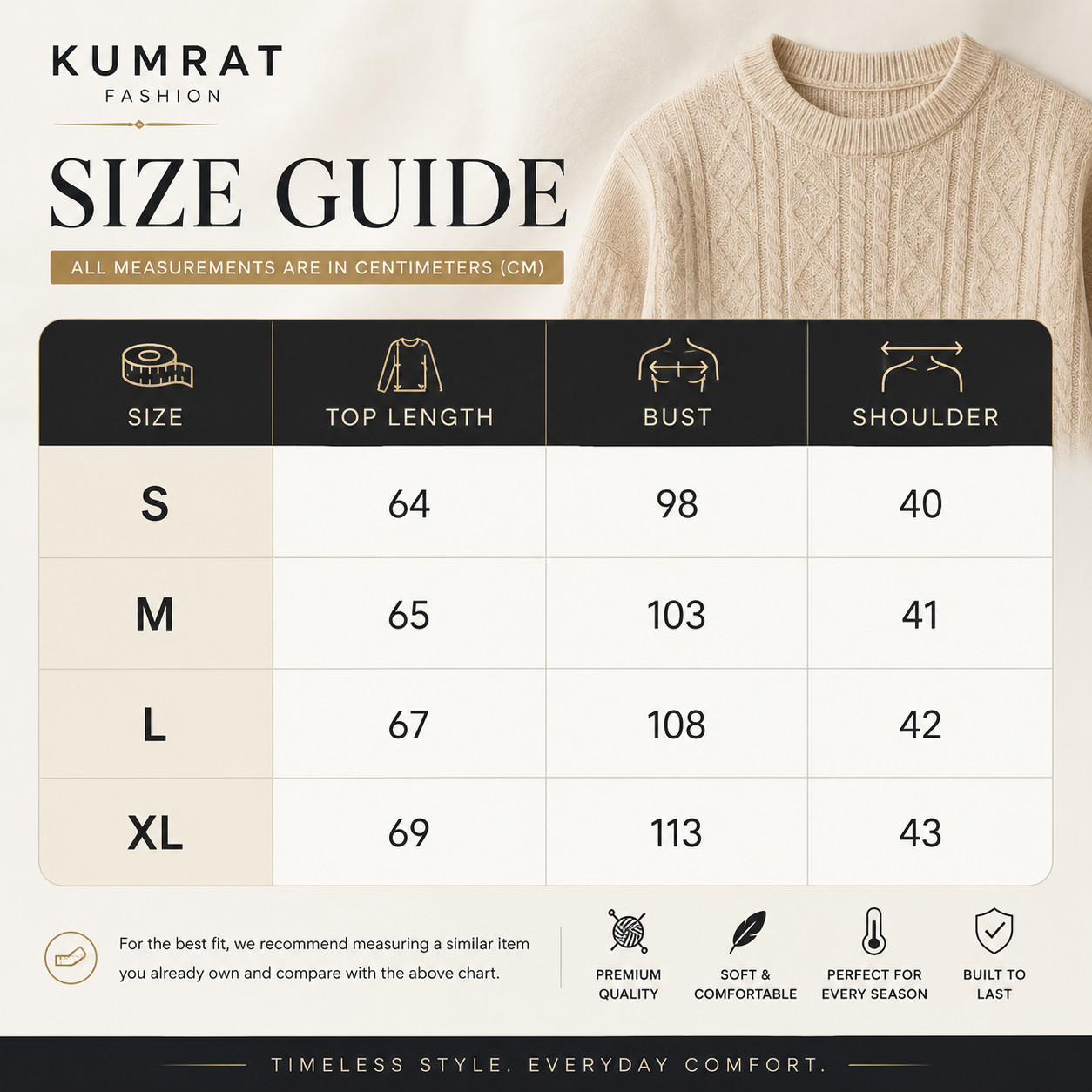 Men’s Cable Knit Sweater-100% Merino Wool