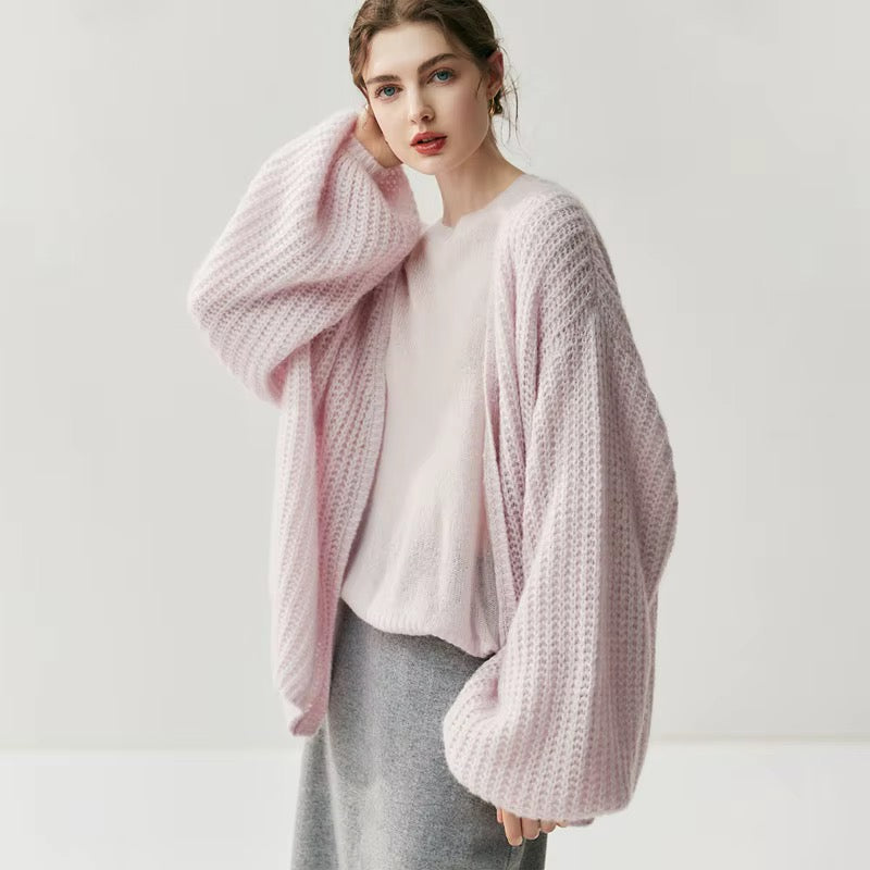 Women’s Chunky Knit Open Front Cardigan