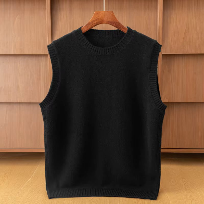 Premium Cashmere Sweater – Black, Skin & Charcoal Grey