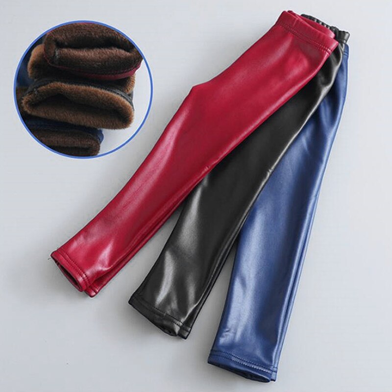 Baby Girls Leggings Winter Kids Thick Velvet Leggings Pencil Pants Children Warm Trousers Faux PU Leather Legging Slim Pant rrkcq5-sy.myshopify.com