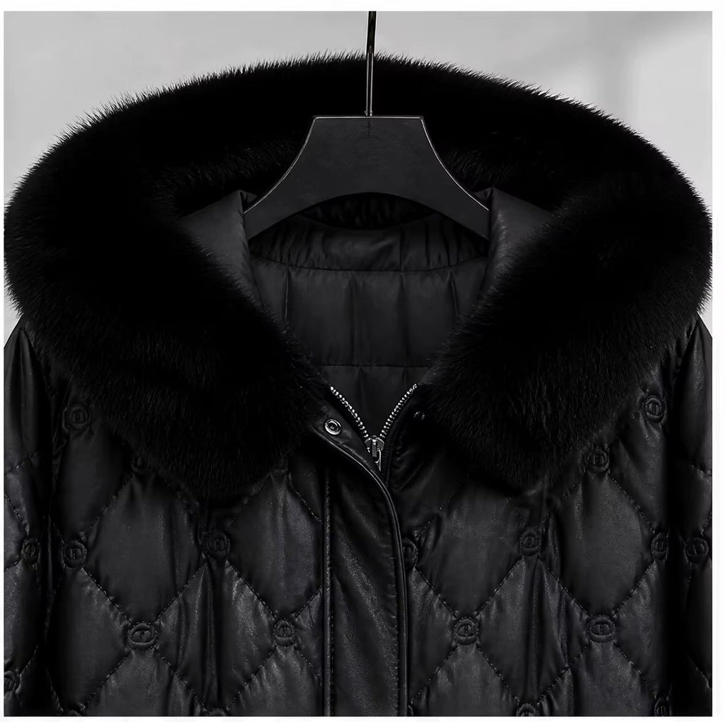 Women's Genuine Sheepskin Leather Jacket