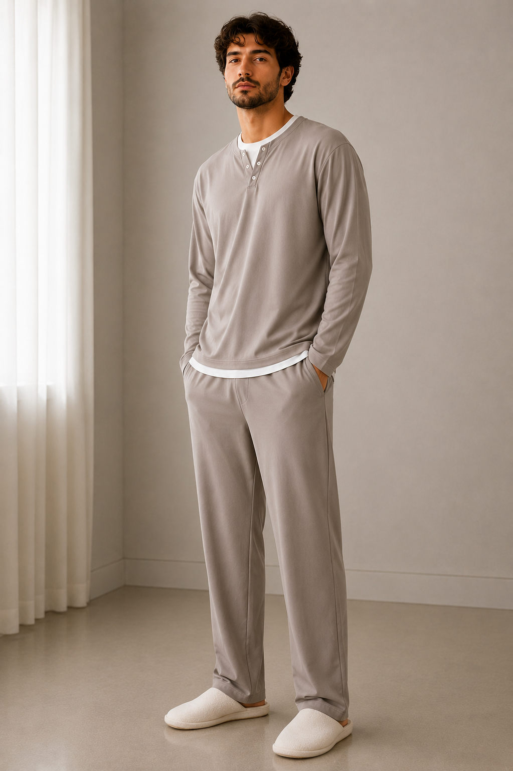 Men’s Premium Lounge Set – Soft & Comfortable 2-Piece Sleepwear