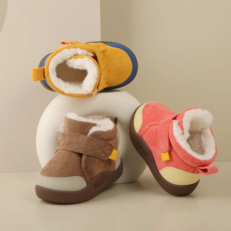 Winter Baby Girl Shoes Toddler Snow Boots Infant Plush Warm Kids Ankle Boots Boys Cotton Shoes rrkcq5-sy.myshopify.com