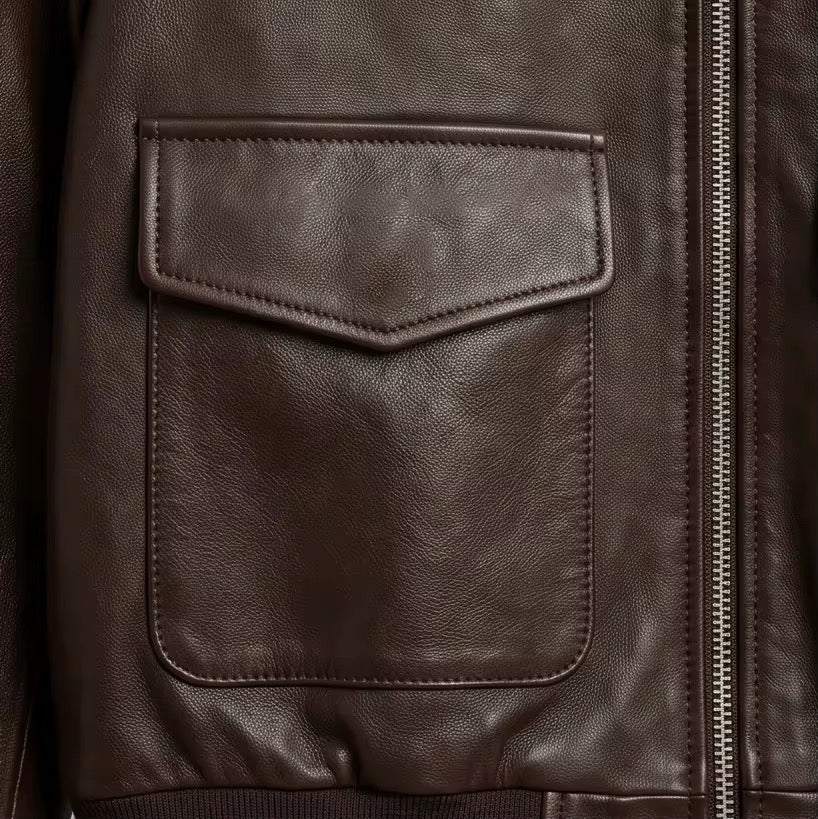Women’s Premium Leather Jacket – Dark Coffee