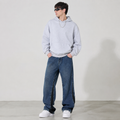 Men’s Oversized Panel Baggy Jeans – Streetwear Wide Leg Denim Pants