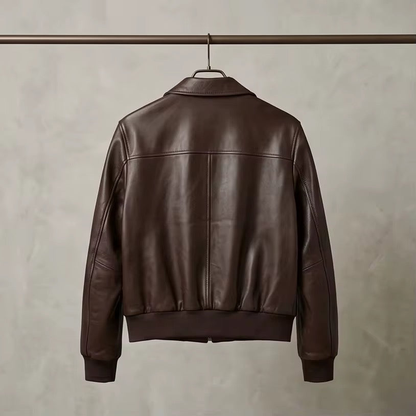 Women’s Premium Leather Jacket – Dark Coffee