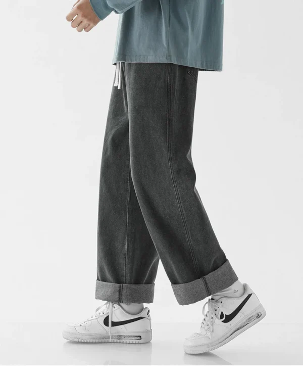 Spring and Autumn New American Retro Men's Jeans 2025 Loose Straight Men Fashion High Street Jeans, Available in Multiple Colors