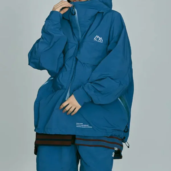 Loose Fit Hooded Water-Resistant Jaet Comfortable ex Long Sve Zip-Up Coat Youthful Sle Four Seasons Universal