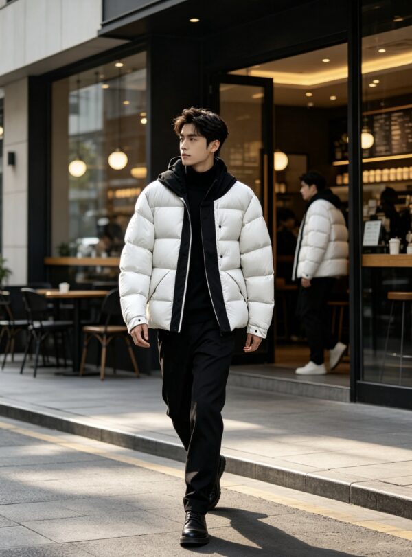 Men’s Premium Puffer Jacket – Winter Warm Thick Hooded Coat