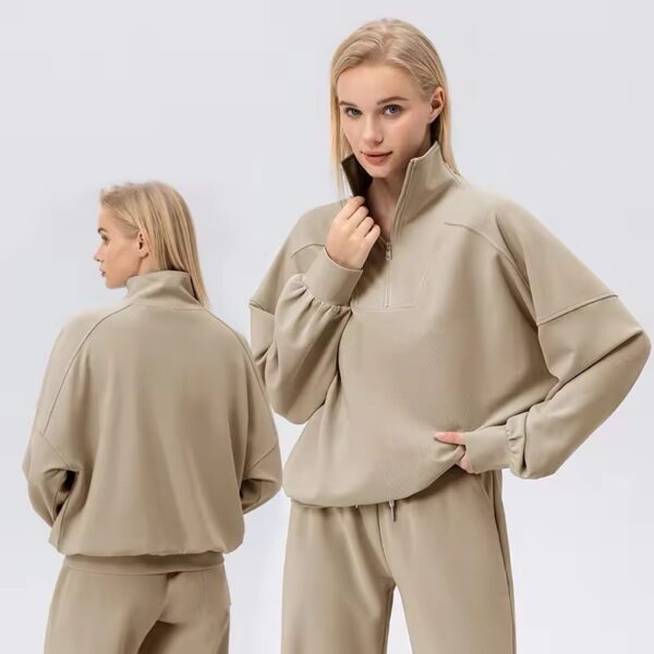 Women Short Zip Hoodie with Pant – 2 Piece Co-ord Tracksuit Set